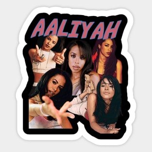 Aaliyahs Tribute Threads Retro R&B Harmony Icon Graphic T-Shirt Sticker